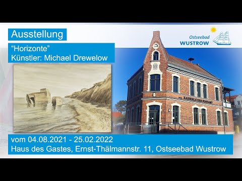 "Horizonte" Landschaftsmalerei von Michael Drewelow im Haus des Gastes, Ostseebad Wustrow