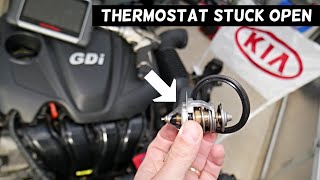 KIA OPTIMA SYMPTOMS OF THERMOSTAT STUCK OPEN, HEATER NOT WARM