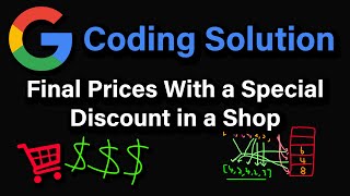 YouTube video 'Final Prices With a Special Discount in a Shop | LeetCode 1475 | C++'