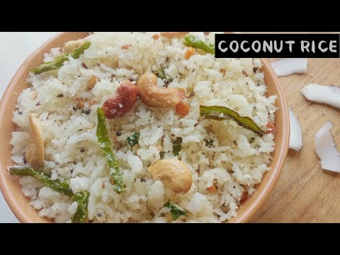 coconut rice by jhashnvibes|కొబ్బరిఅన్నం|varalakshmi prasadam recipes in telugu|variety lunch recipe