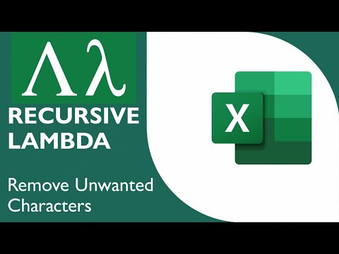 Excel Tutorial: Creating a Recursive Lambda Function to Remove Unwanted Characters💡📊