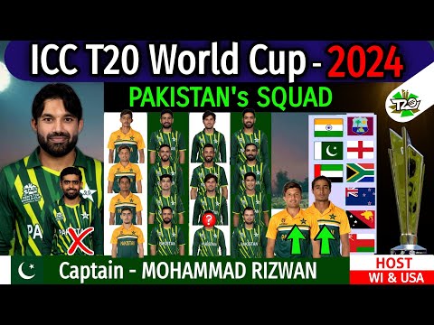 ICC T20 World Cup 2024 | Pakistan Team Squad T20 World Cup 2024 | T20 World Cup 2024 Pakistan Team |