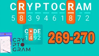 CRYPTOGRAM Word Logic Puzzles level 269 270