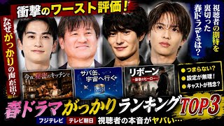 【がっかり春ドラマランキング】『リボーン〜最後のヒーロー〜』『サバ缶、宇宙へ行く』に賛否！中村アン・北村匠海出演作の結末に視聴者騒然【テレビ朝日・フジテレビ】