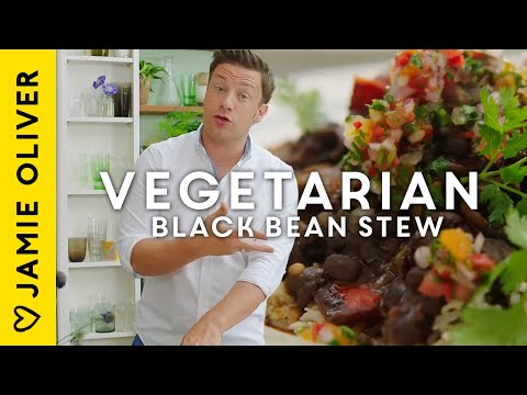 Healthy Vegetarian Smoky Black Bean Stew With Rice & Salsa Recipe
