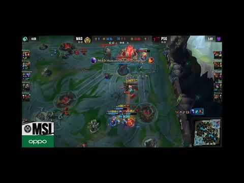 Mad Lions fountain dive vs PSG MSI 2021 League of legends