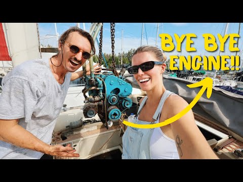 What is our ENGINE doing OUTSIDE the sailboat!? (Refit goals)
