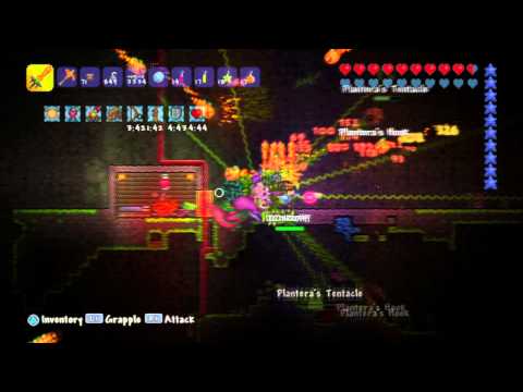 Killing Plantera in Terraria for the PS3