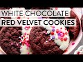White Chocolate Dipped Red Velvet Cookies Sally S Baking