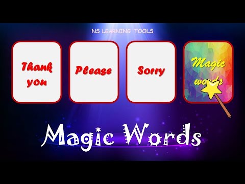 Magic Words for Kids, Please, Thank you, Sorry, Excuse me, Good Manners For Kids, Learn magic words.