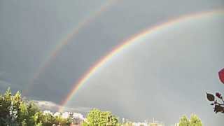 preview picture of video 'Doppio  arcobaleno a ferragosto 2010'