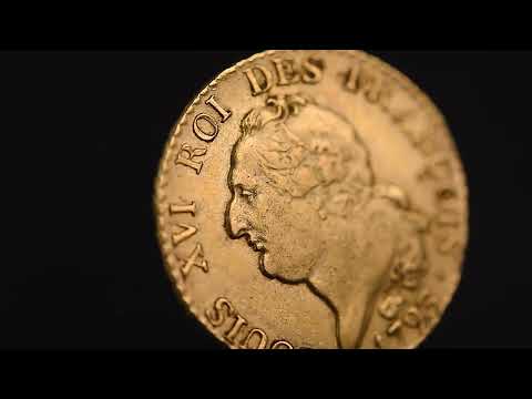 Coin, France, Louis XVI, 24 Livres, 1793, Toulouse, Very rare, EF(40-45), Gold
