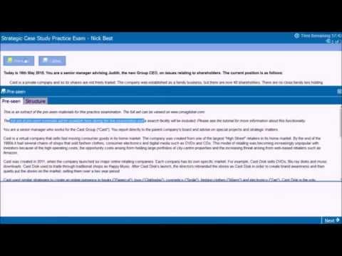 CIMA Strategic Case Study Masterclass 1 Recording - The keys to passing the SCS