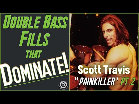 SCOTT TRAVIS "Painkiller" PT. 2 DOUBLE BASS FILLS THAT DOMINATE Drum Lesson//Drum Discipline Academy
