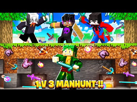 Minecraft Manhunt But RAIN Drop OP ITEMS😱