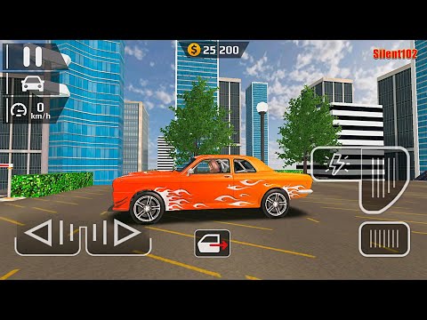 Simulator Car Driving - Stunt Ramp Smash Car Hit #7 Orange Sport Car - Android Car Racing Game