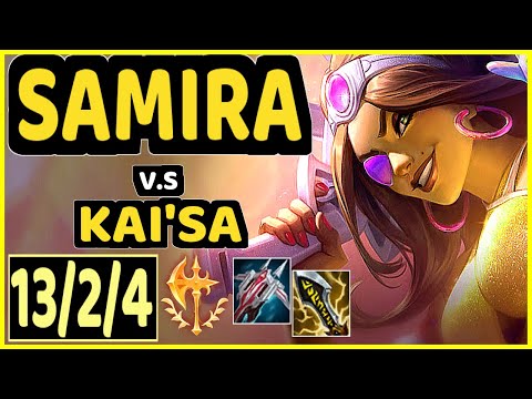 CARZZY (SAMIRA) vs KAI'SA - QUADRAKILL 13/2/4 KDA BOTTOM ADC GAMEPLAY - EUW Ranked MASTER