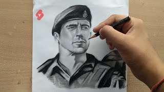 Drawing Shershah ll  Drawing Sidharth Malhotra l #shorts #viral