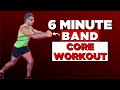6 Minute Resistance Band Core Training Circuit Workout at Home for Abs #Shorts