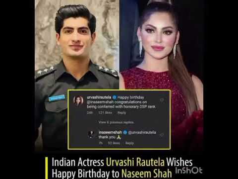 Bollywood Actress Urvashi Rautela Wishes Happy birthday To Naseem Shah #shortsvideo