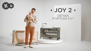 KINDERKRAFT Postieľka cestovná Joy 2 Beige