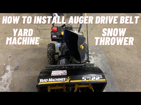 How to Install Auger Belt Yard Machines Snow Thrower
