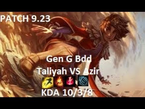 Gen G Bdd - Taliyah vs Azir - KR Master 589 LP