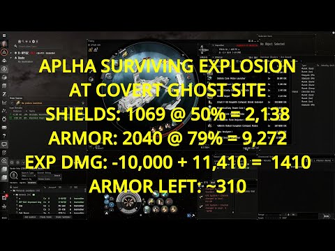 EVE ONLINE - ALPHA vs GHOST SITE (survive explosion)