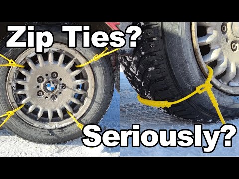 Snow chain alternative for cars - zip ties. Are They Any Good?
