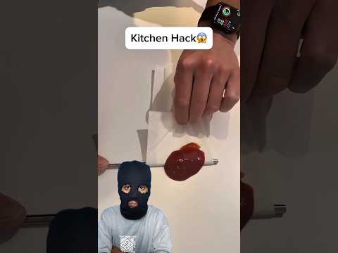 Ketchup Cleaning Cheat😱   #lifehacks #kitchenhack