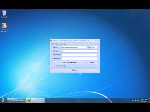 MS SQL Server Remove Text, Spaces & Characters From Fields Software