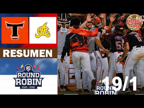 Resumen: Águilas Cibaeñas Vs. Toros del Este Round Robin (19/1/2026)