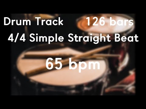 65 bpm  4/4 Simple Straight Beat Drum Track