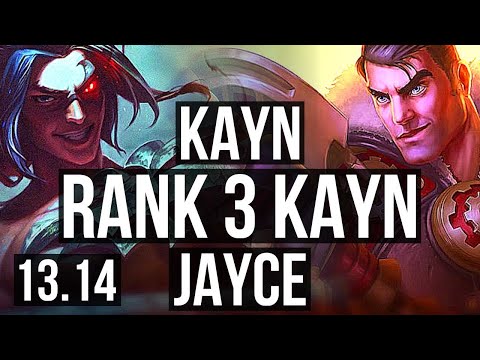 KAYN vs JAYCE (TOP) | Rank 3 Kayn, 4/1/2, 300+ games | EUW Grandmaster | 13.14