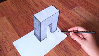 Easy 3D drawing on Paper for Beginners - Step-by-Step | How to Draw 3D | Optical illusion