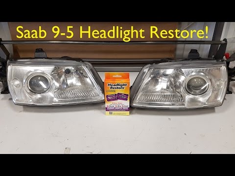 How to restore the xenon headlights on a Saab 9-5 in less than five minutes!