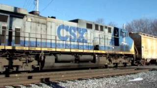 preview picture of video 'CSX 5295,7549 & 6 Struggle Up to Bardane'