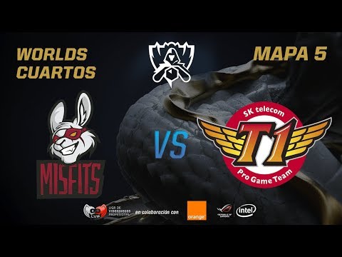 SKT T1 VS MISFITS - CUARTOS - WORLDS 2017 - MAPA 5