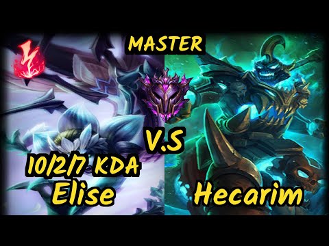 VIT Mowgli (ELISE) vs HECARIM - 10/2/7 KDA JUNGLE GAMEPLAY - EUW Ranked MASTER
