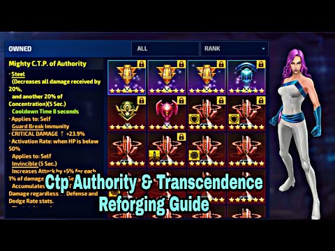 Ctp Authority & Transcendence Reforging Guide - Marvel Future Fight