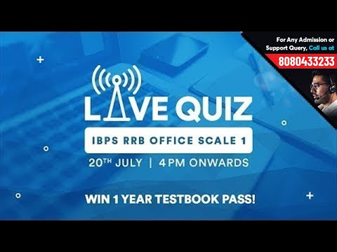 IBPS RRB 2018 Officer Scale 1 Quiz | Free Test Friday | Win 1 Year Pass  by Testbook.com Video
