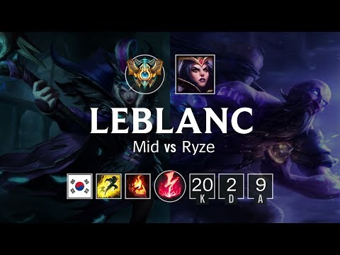 LeBlanc Mid vs Ryze - KR Challenger Patch 8.23