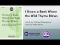 I Know a Bank Where the Wild Thyme Blows (SATB) - Richard Ewer, William Shakespeare