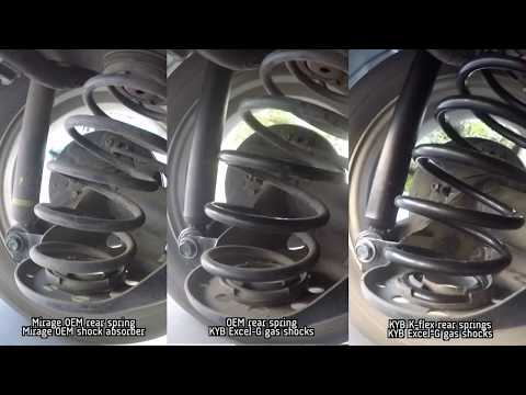 KYB Excel-G gas shocks and K-flex coil springs on 2015 Mitsubishi Mirage