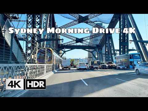 CITY ROUTE Morning Sydney Drive 4K HDR 60FPS POV | Kent St → Harbour Bridge → Smithfield