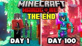 I Survived 100 Days in Hardcore Minecraft in The END.. Here's What Happened..
