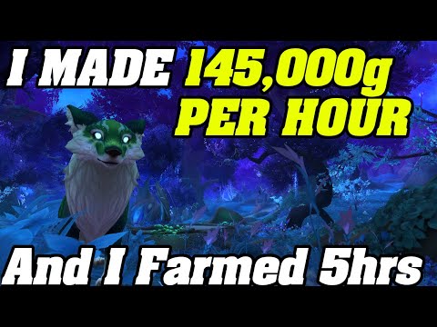 I Farmed For 5 Hours And Made 145k PER HOUR | Shadowlands Goldfarm