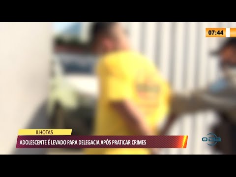 Adolescente acusado de praticar assaltos eÌ conduzido a delegacia 12 08 2021