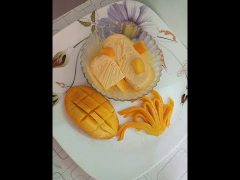 Mango Ice-Cream (Without Eggs)....#CookWithZubia