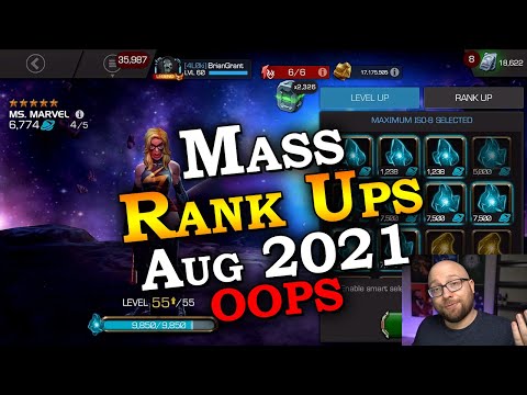 Mass Rank Ups - August 2021 | Marvel Contest of Champions